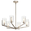 Nye Six Light Chandelier in Classic Pewter