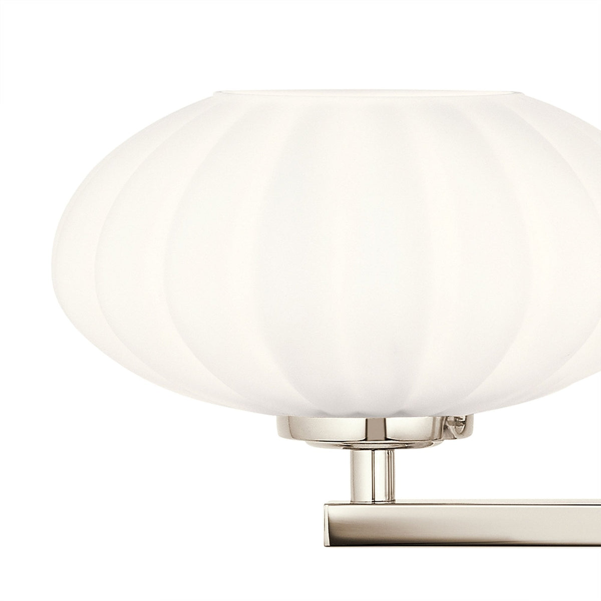 Pim IP44 Triple Wall Light in Polished Chrome with Satin Etched Cased Opal Shades