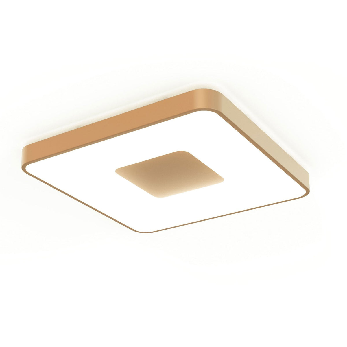 Coin Remote Control 100W LED Square Ceiling Light In Gold