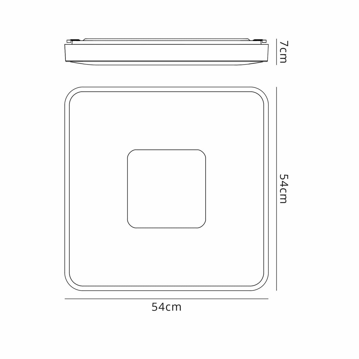 Coin Remote Control 100W LED Square Ceiling Light In Gold