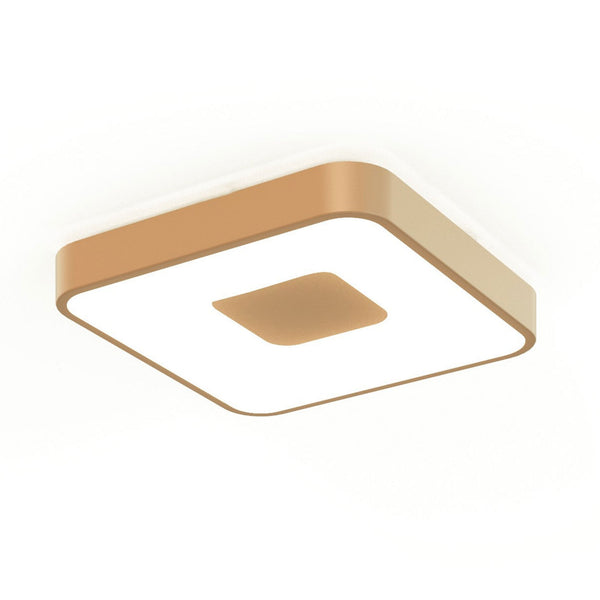 Coin Remote Control 56W LED Square Ceiling Light In Gold