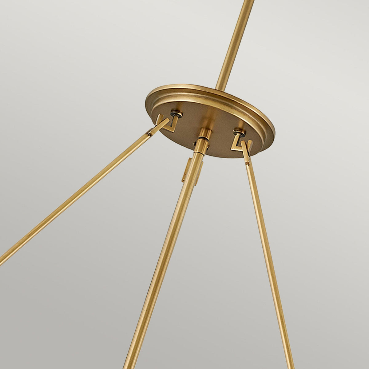 Echelon Eight Lamp Multi-Tier Pendant in Heritage Brass and Faux Alabaster
