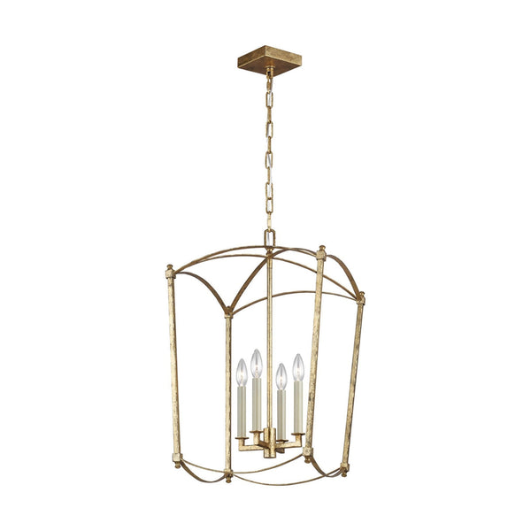 Thayer Four Lamp Pendant in Antique Gild