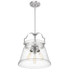 Wimberley Pendant Light in Polished Chrome with Clear Seeded Glass