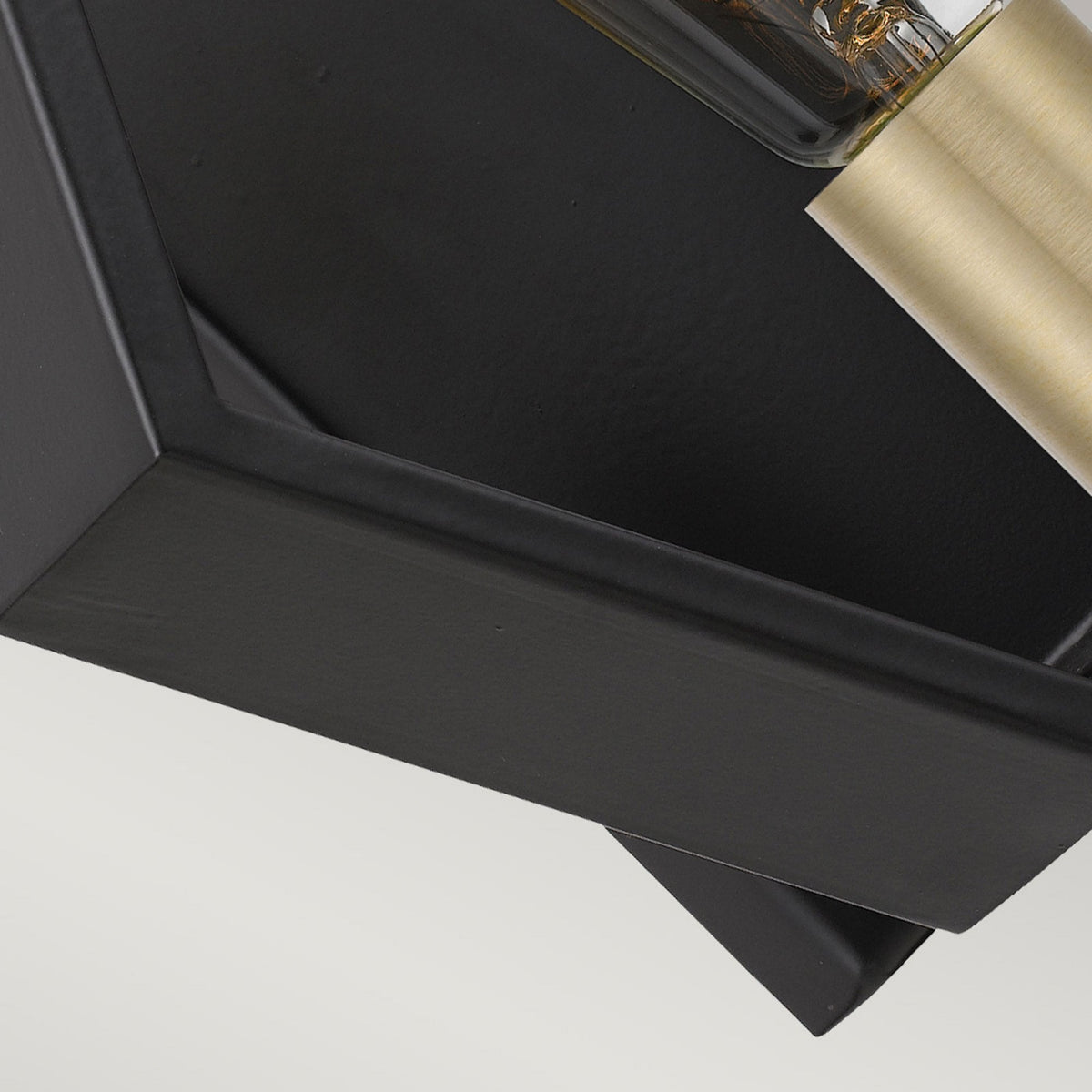 Bismarck Geometric Wall Light in Earth Black