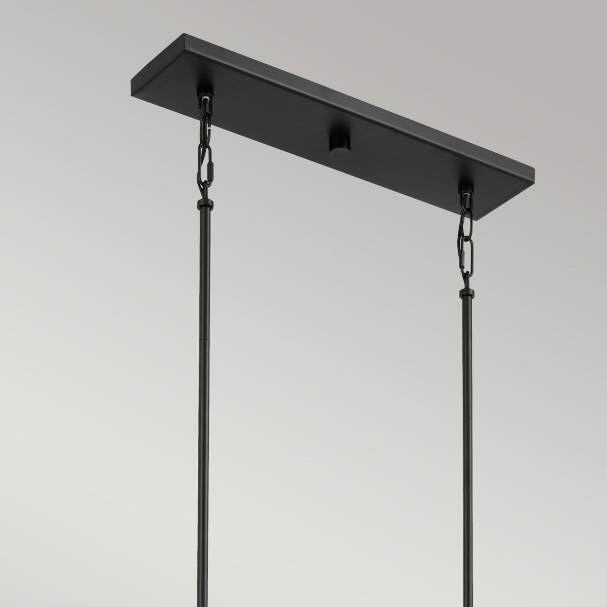 Bismarck Geometric Five Lamp Linear Pendant in Earth Black
