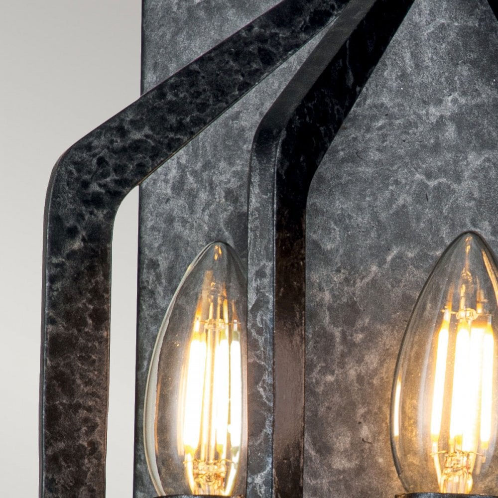 Vanguard Twin Lamp Wall Light in Old Black