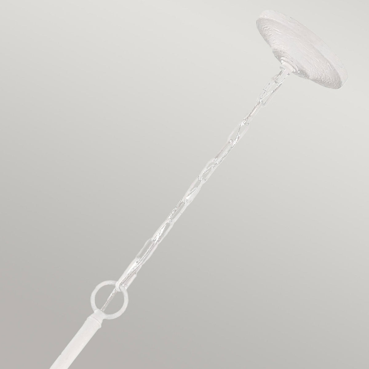 Annie Four Arm Pendant Chandelier in Textured Plaster White