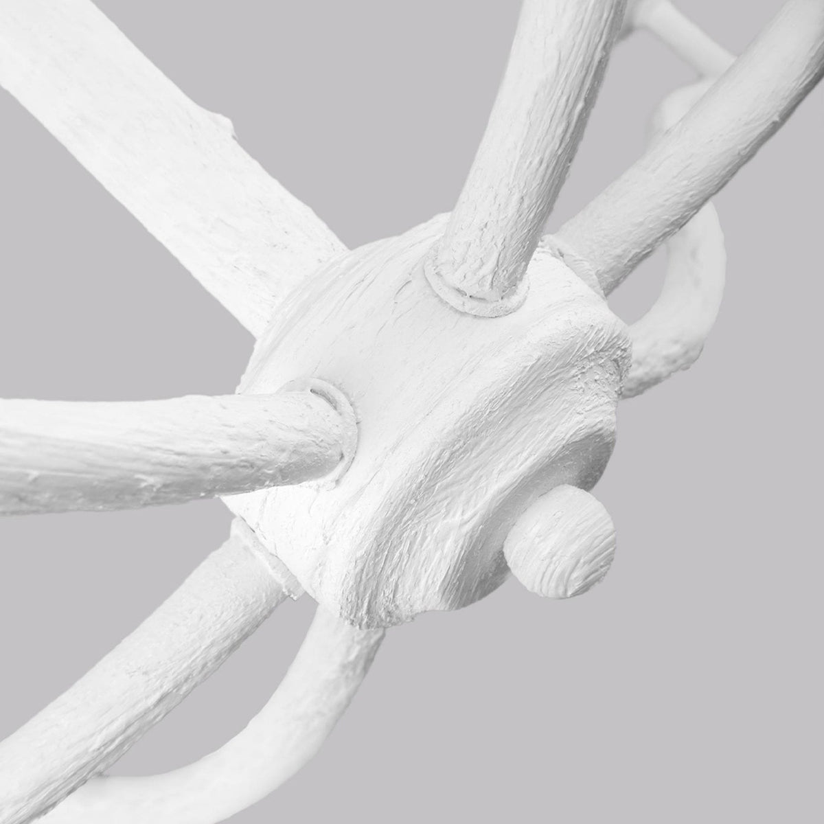 Annie Six Arm Pendant Chandelier in Textured Plaster White