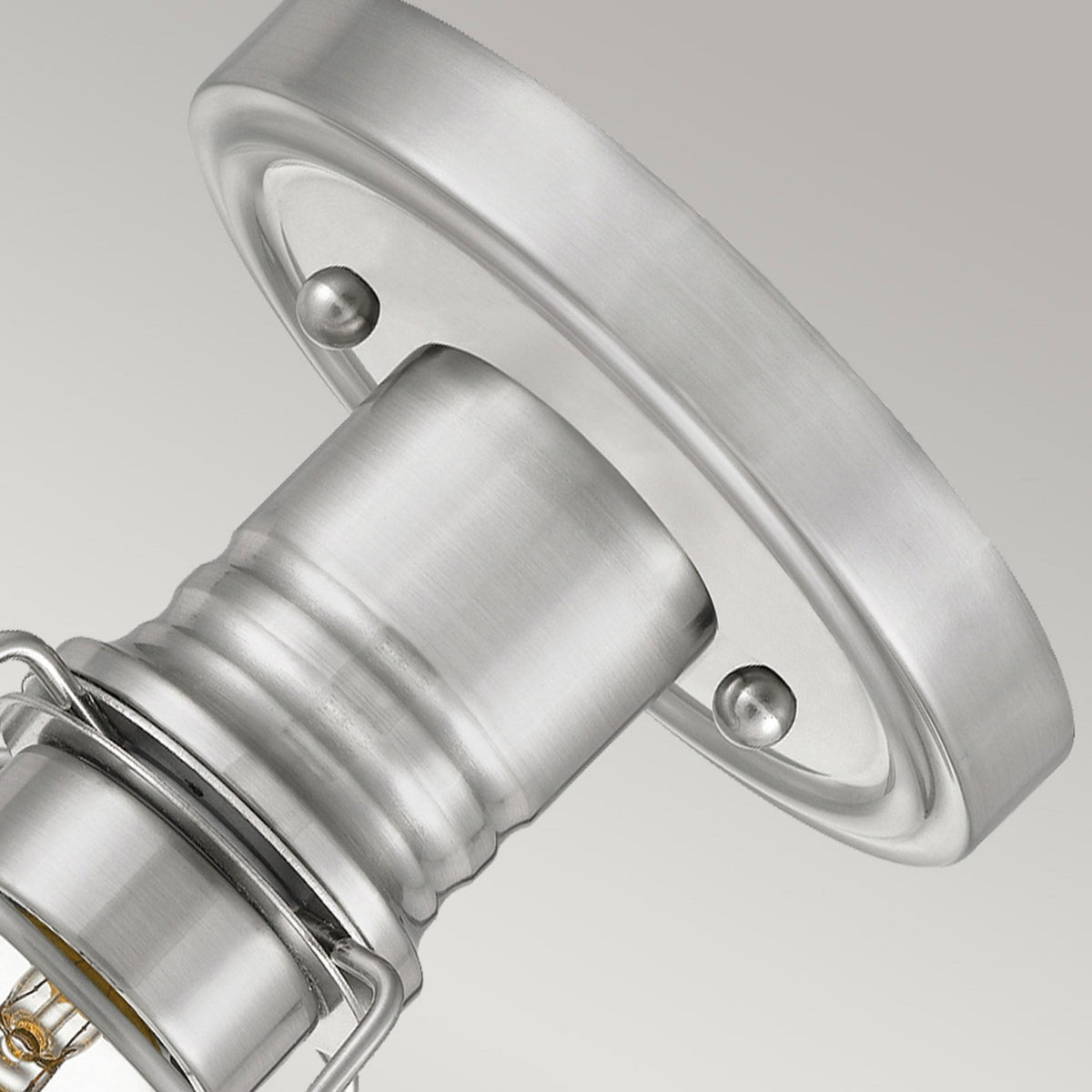 Mixon Semi Flush Industrial Style Ceiling Light in Brushed Nickel