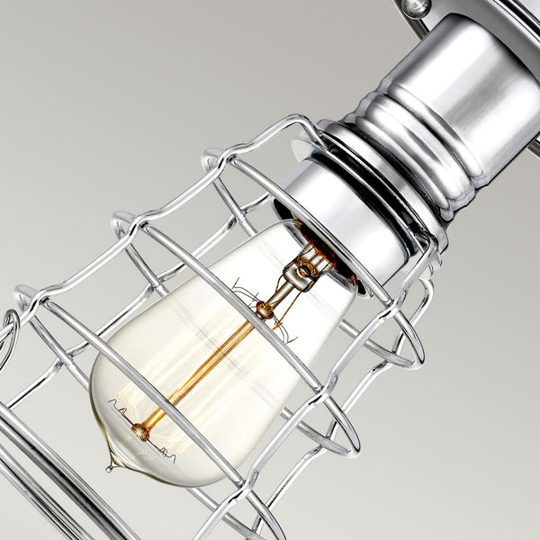 Mixon Semi Flush Industrial Style Ceiling Light in Polished Chrome