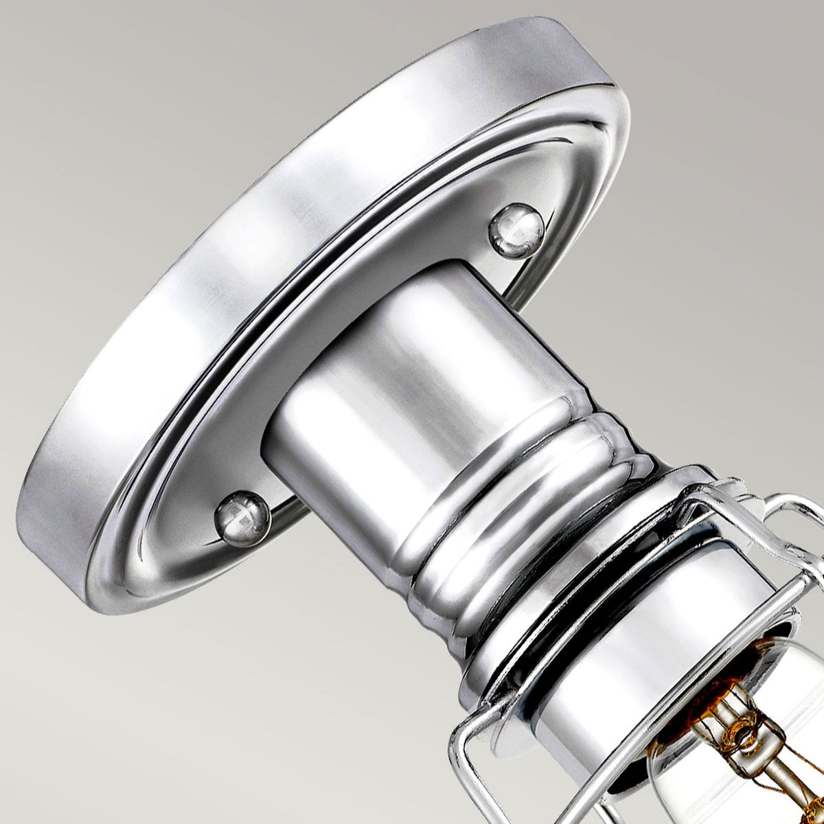 Mixon Semi Flush Industrial Style Ceiling Light in Polished Chrome