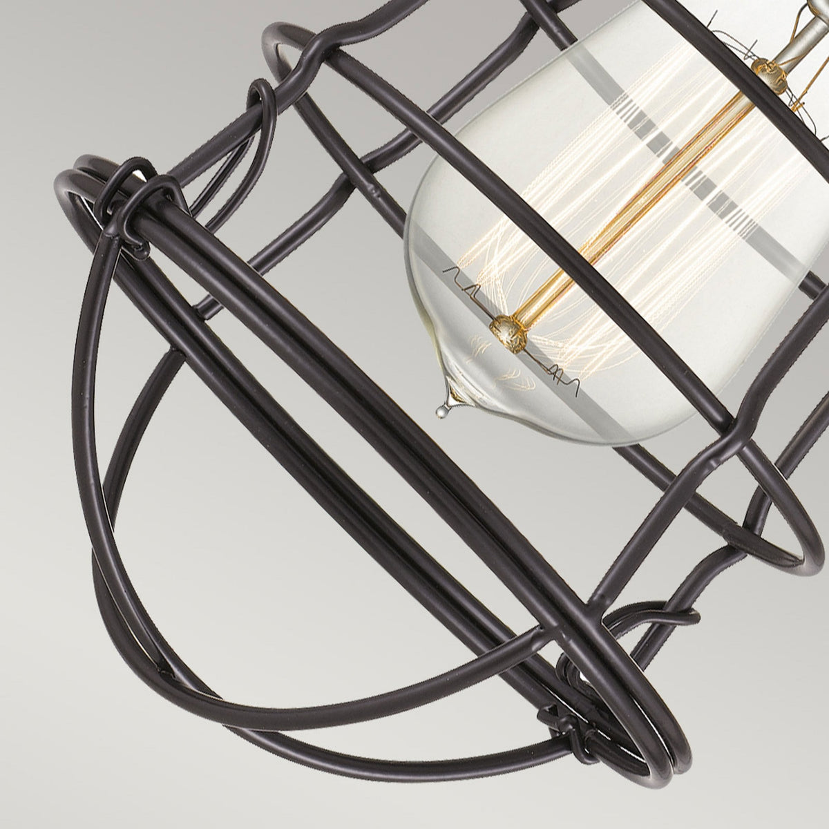 Mixon Semi Flush Industrial Style Ceiling Light in Palladian Bronze