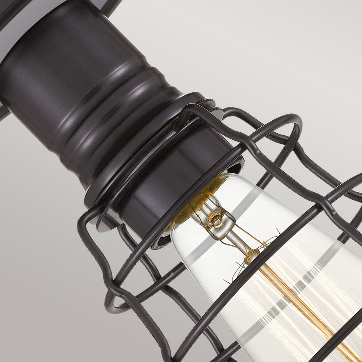 Mixon Semi Flush Industrial Style Ceiling Light in Palladian Bronze