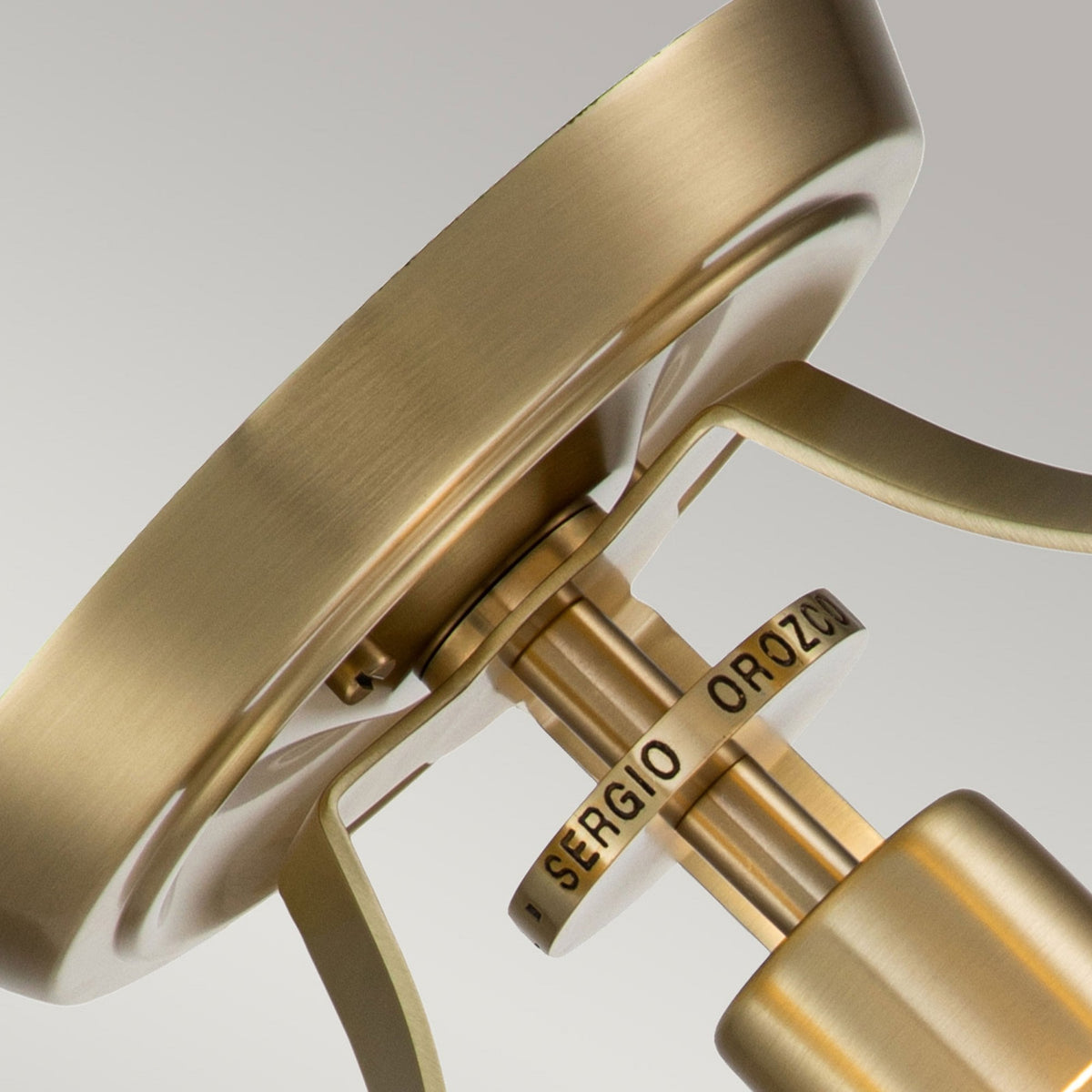 Penn Station Semi Flush Light in Brushed Brass