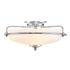 Griffin Three Lamp Ceiling Light in Polished Chrome