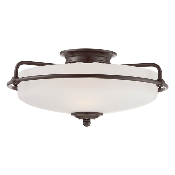 Griffin Three Lamp Ceiling Light in Palladian Bronze