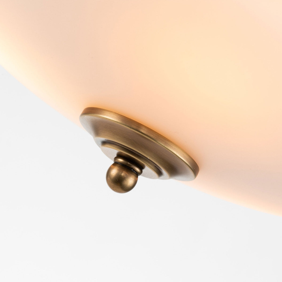 Griffin Three Lamp Ceiling Light in Weathered Brass