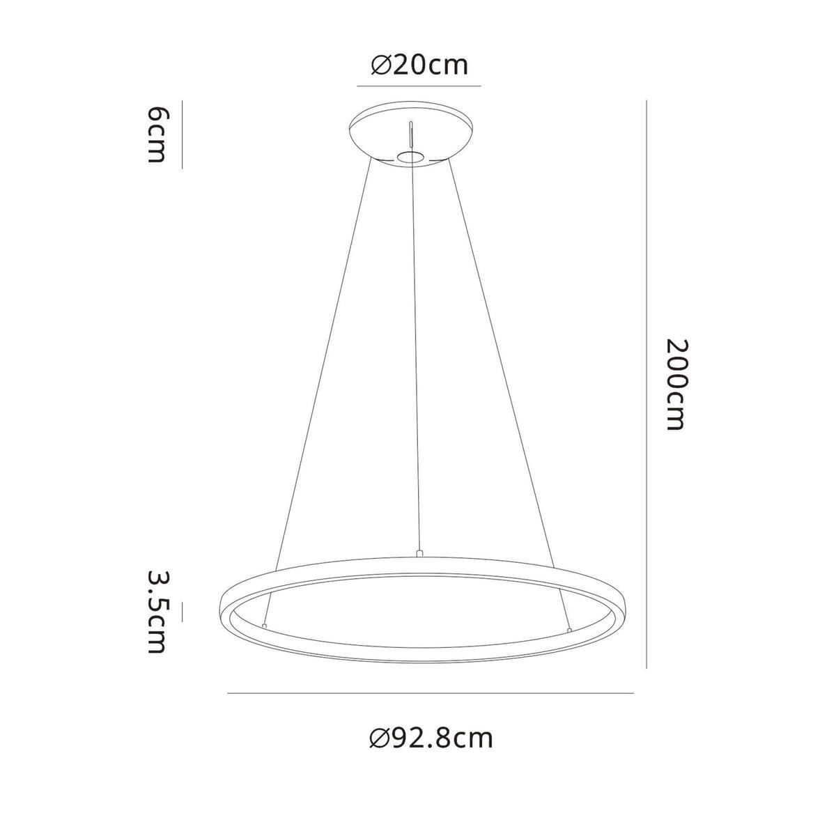 Riumar Large LED Pendant In Black