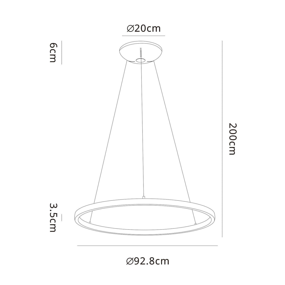 Riumar Large LED Pendant In White