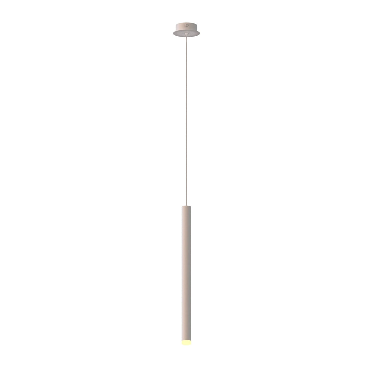 Cala Single LED Pendant In Sand White