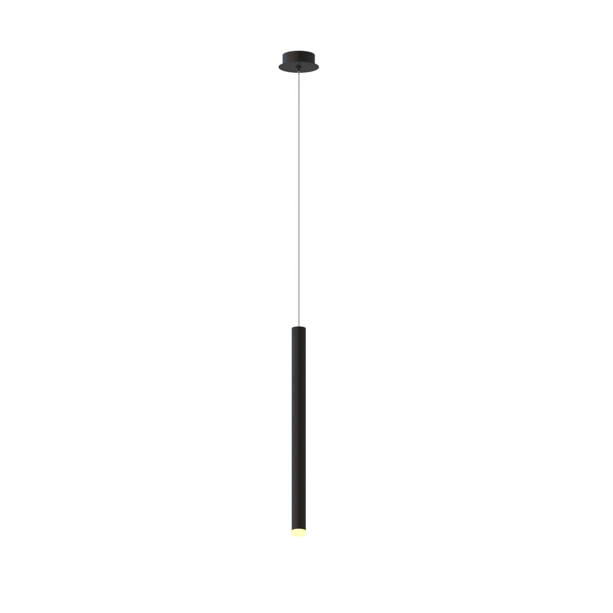 Cala Single LED Pendant In Sand Black