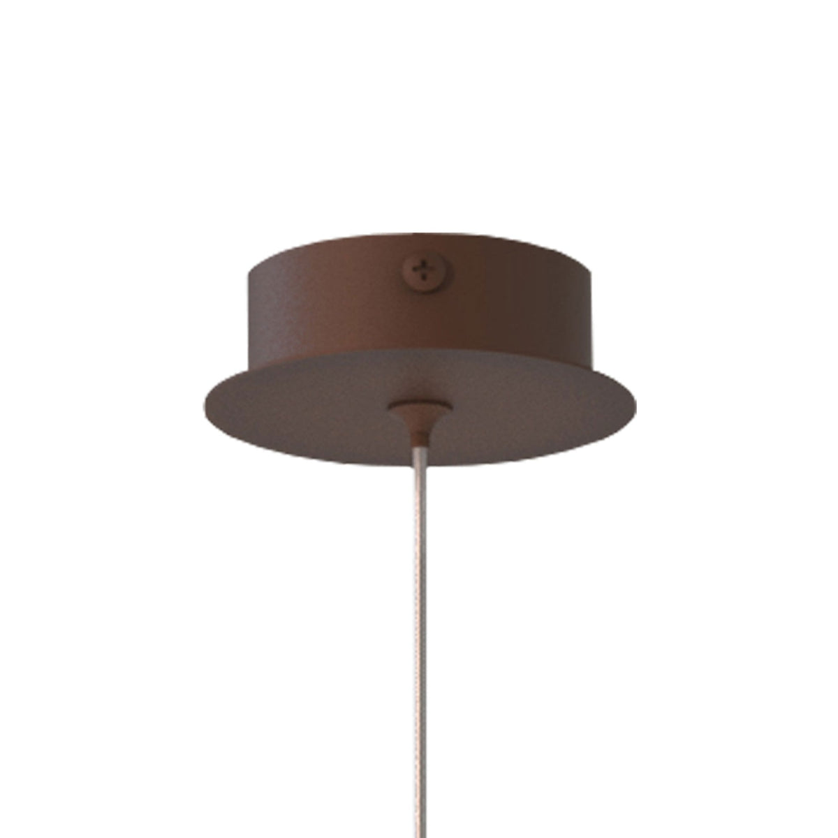 Cala Single LED Pendant In Rust Brown