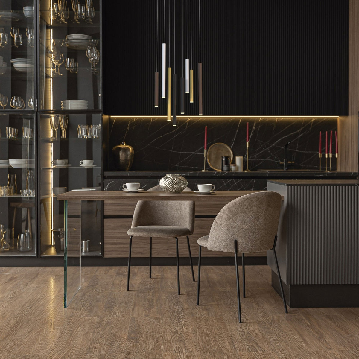 Cala 14 Light Rectangle Cluster Pendant