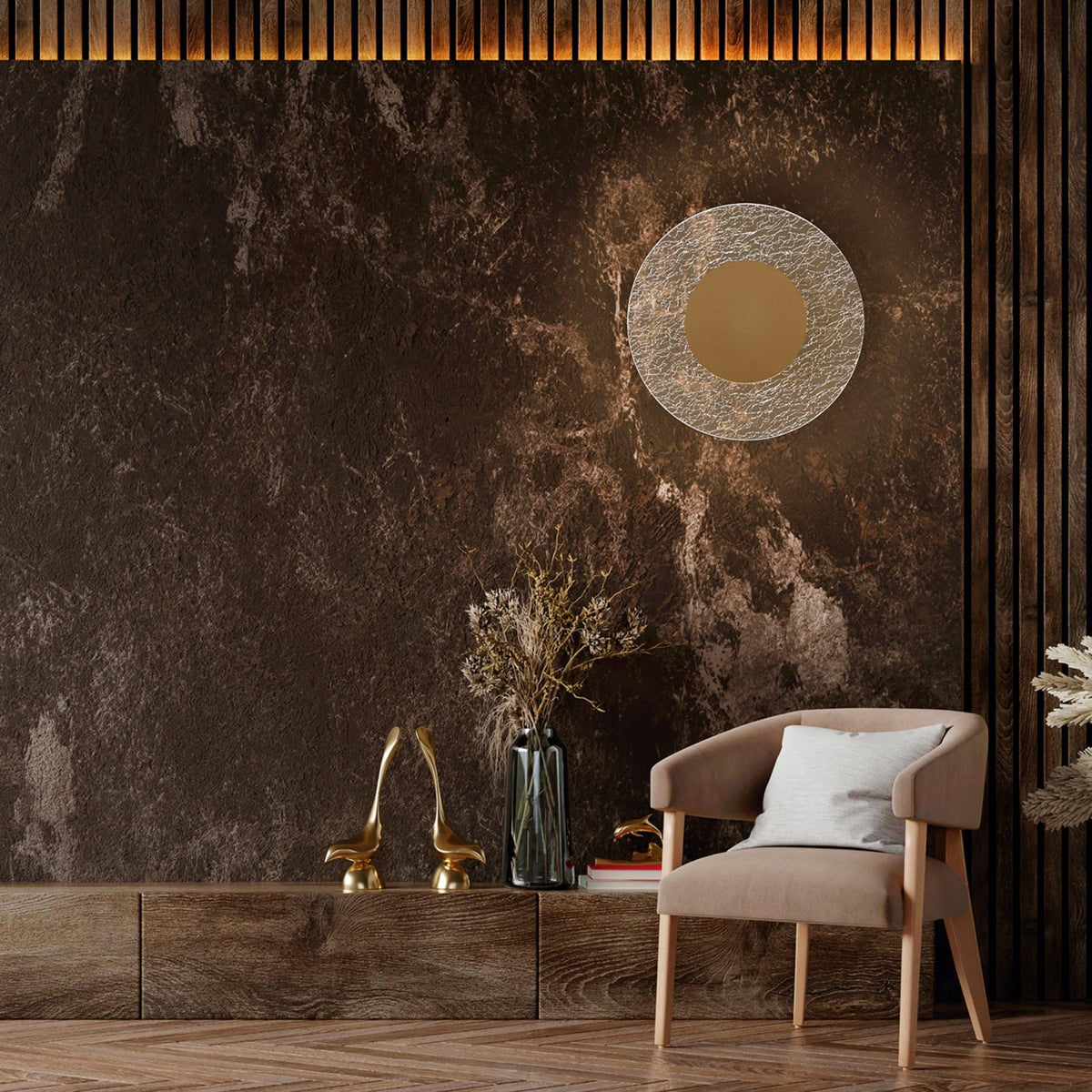 Jewel Large LED Wall Light In Gold