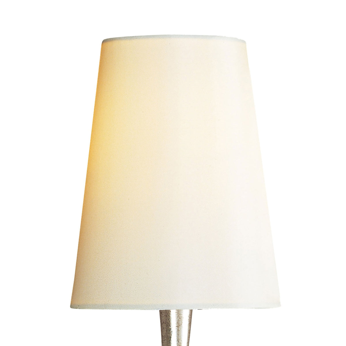 Paola Wall Lamp In Painted Silver & Black With Cream Fabric Shade