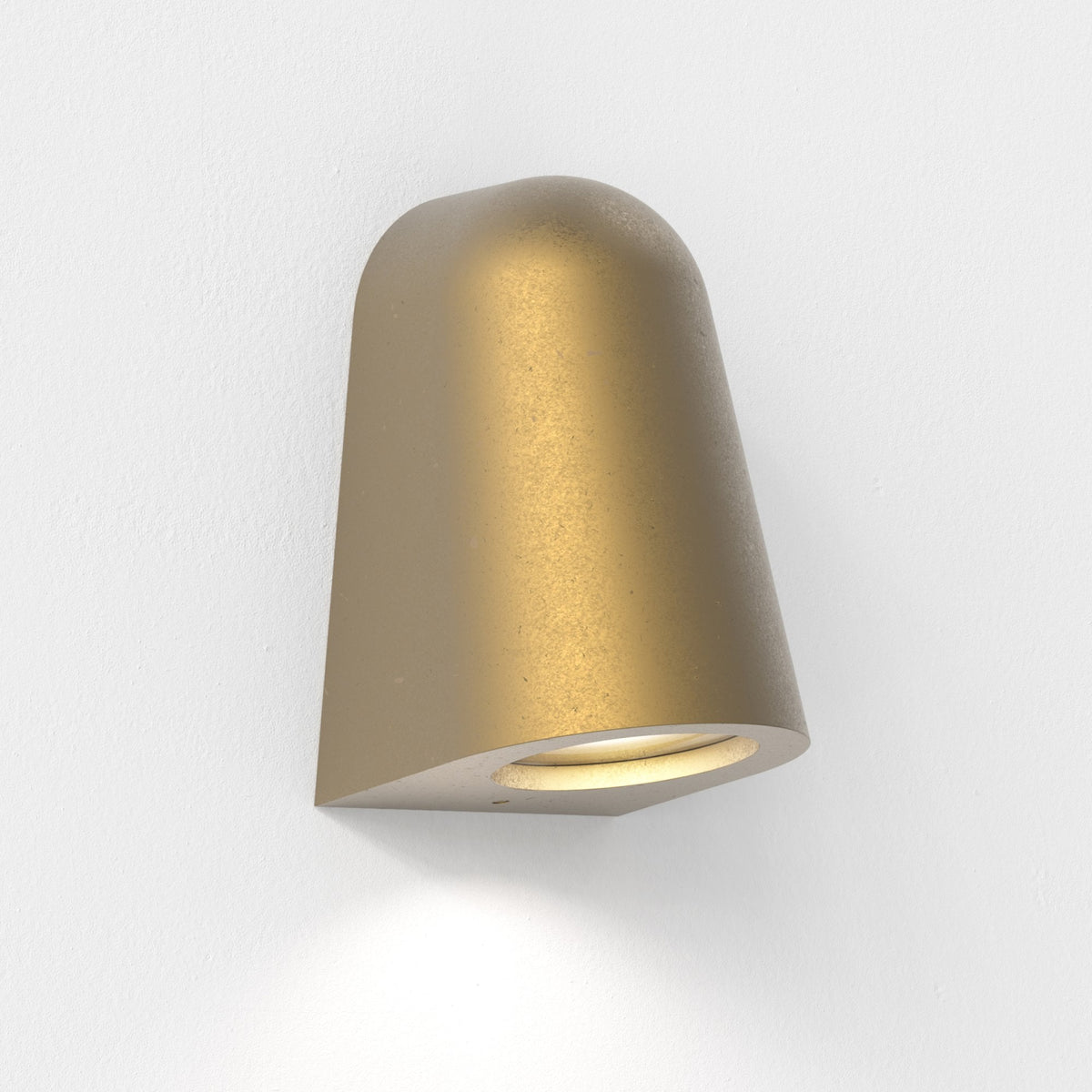 Mast IP65 Exterior Wall Light in Antique Brass