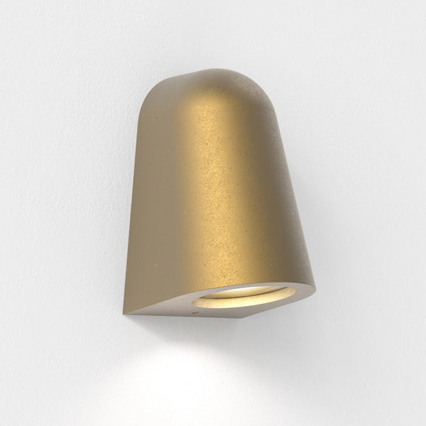 Mast IP65 Exterior Wall Light in Antique Brass