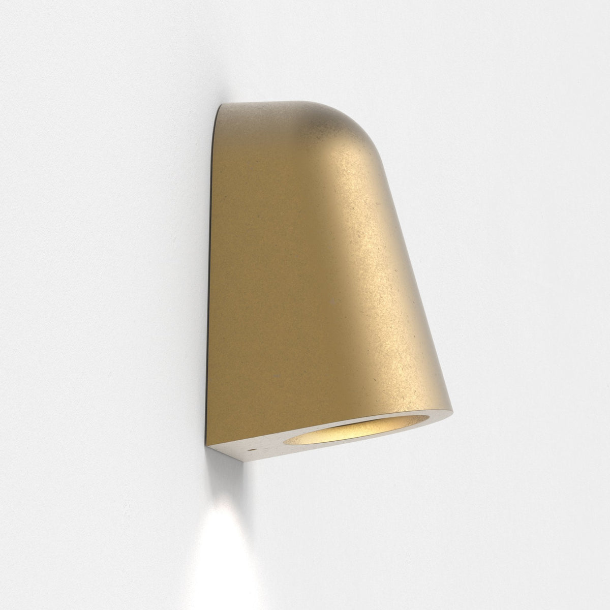 Mast IP65 Exterior Wall Light in Antique Brass