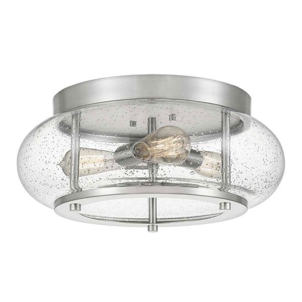 Trilogy Medium Flush Ceiling Light in Brushed Nickel