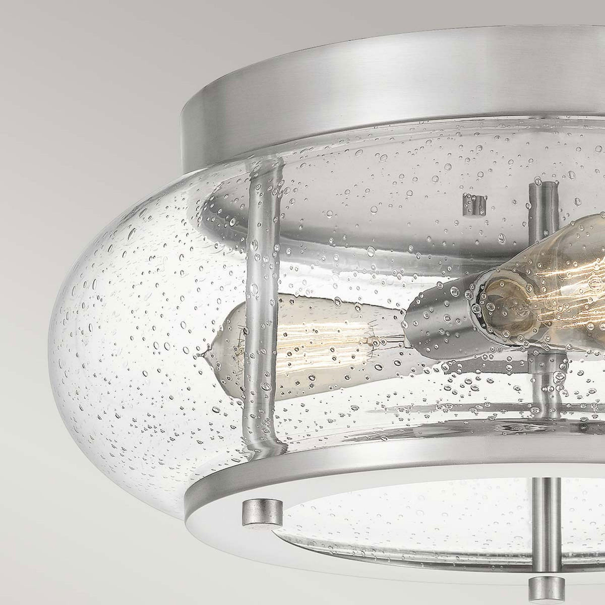 Trilogy Medium Flush Ceiling Light in Brushed Nickel