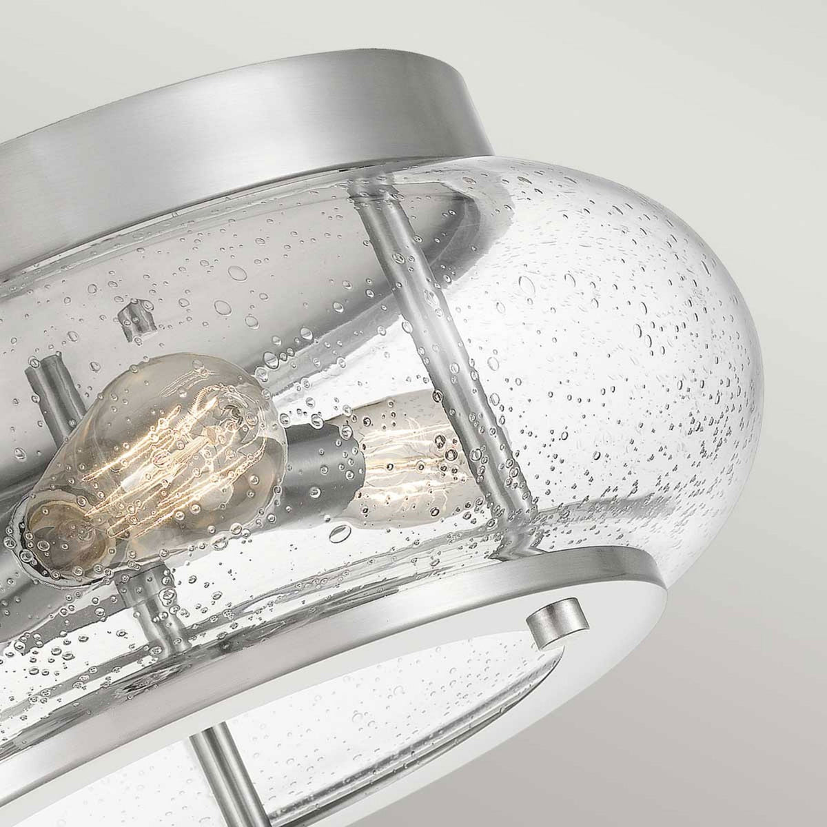 Trilogy Medium Flush Ceiling Light in Brushed Nickel