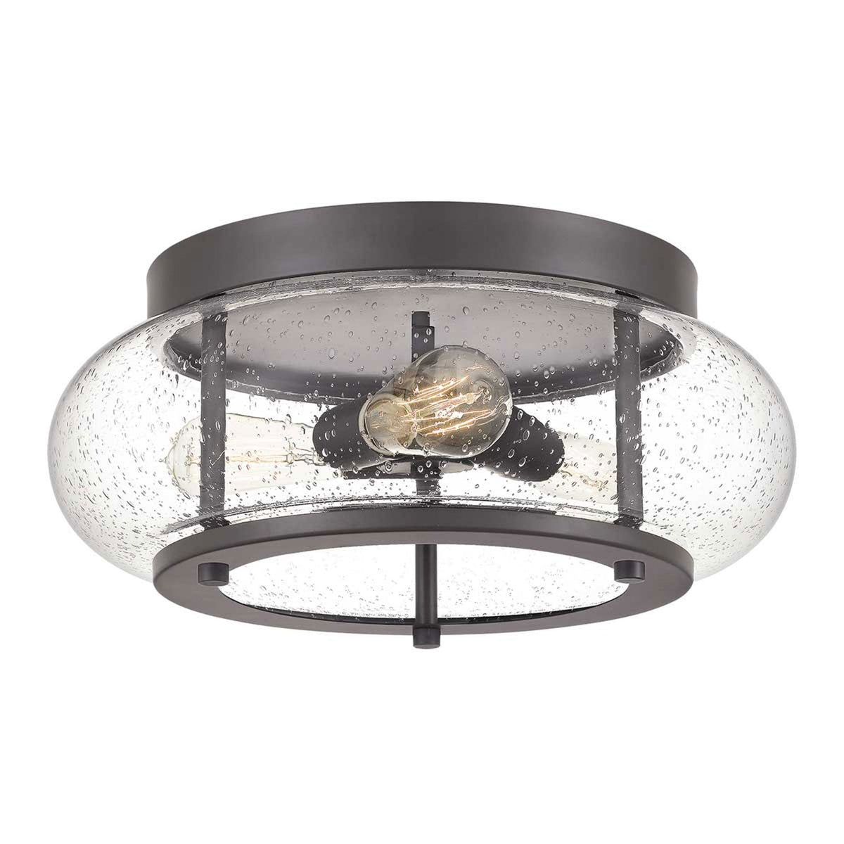 Trilogy Medium Flush Ceiling Light in Old Bronze