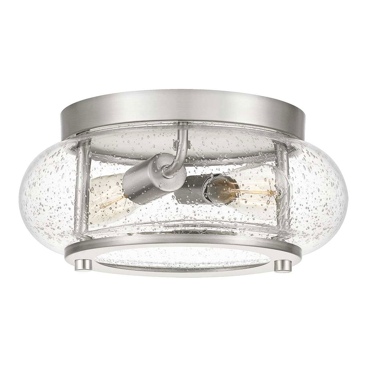 Trilogy Small Flush Ceiling Light in Brushed Nickel