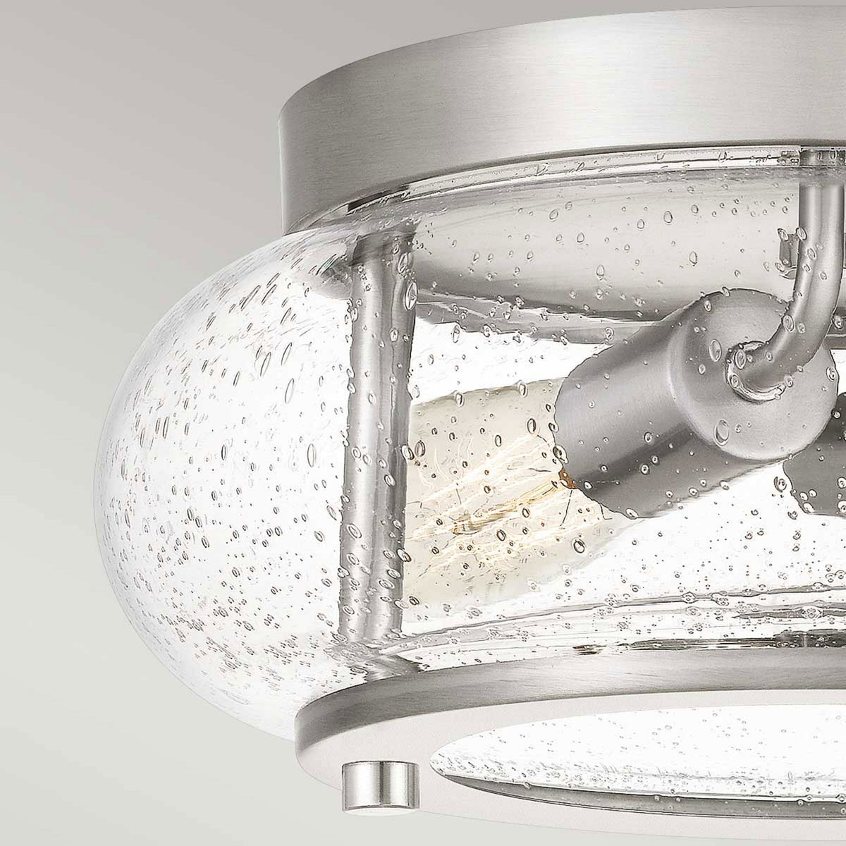 Trilogy Small Flush Ceiling Light in Brushed Nickel