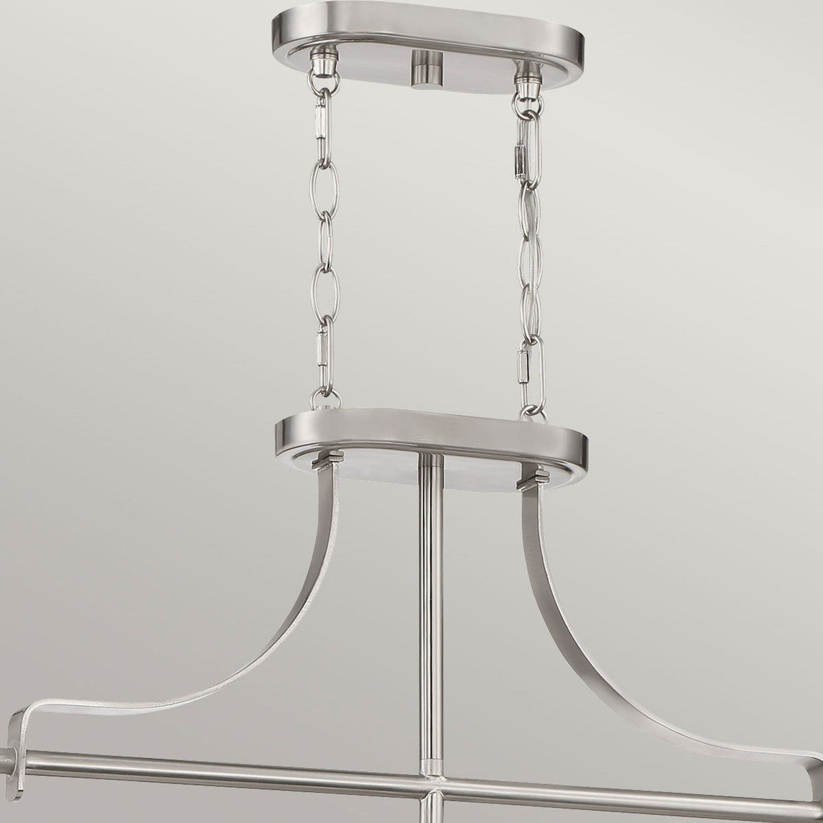 Trilogy Three Lamp Linear Pendant in Brushed Nickel