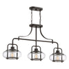 Trilogy Three Lamp Linear Pendant in Olde Bronze