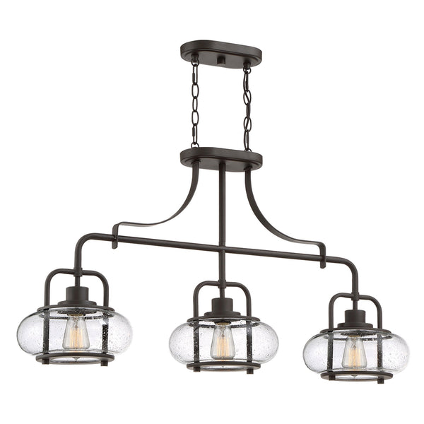 Trilogy Three Lamp Linear Pendant in Olde Bronze