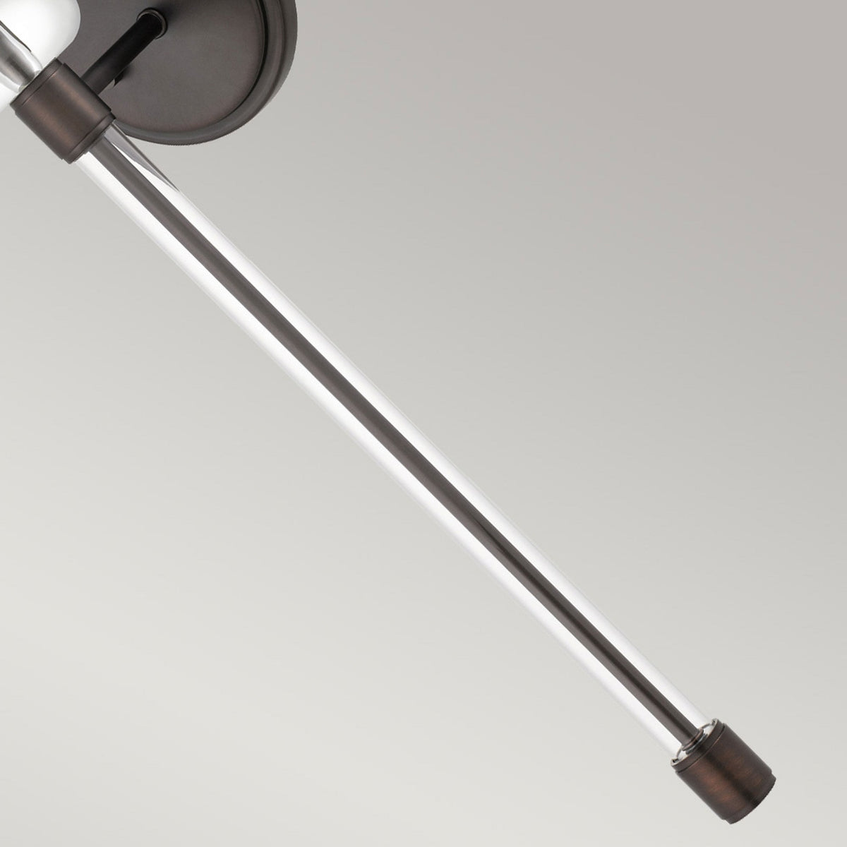 Barbour Single Wall Light in Harbor Bronze with White Fabric Shade