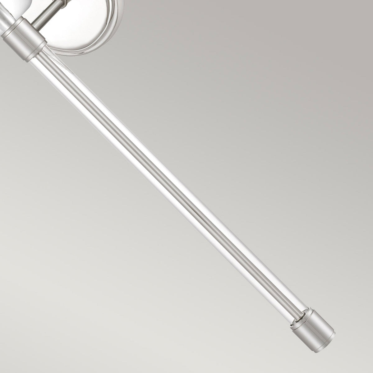 Barbour Single Wall Light in Polished Nickel with White Fabric Shade