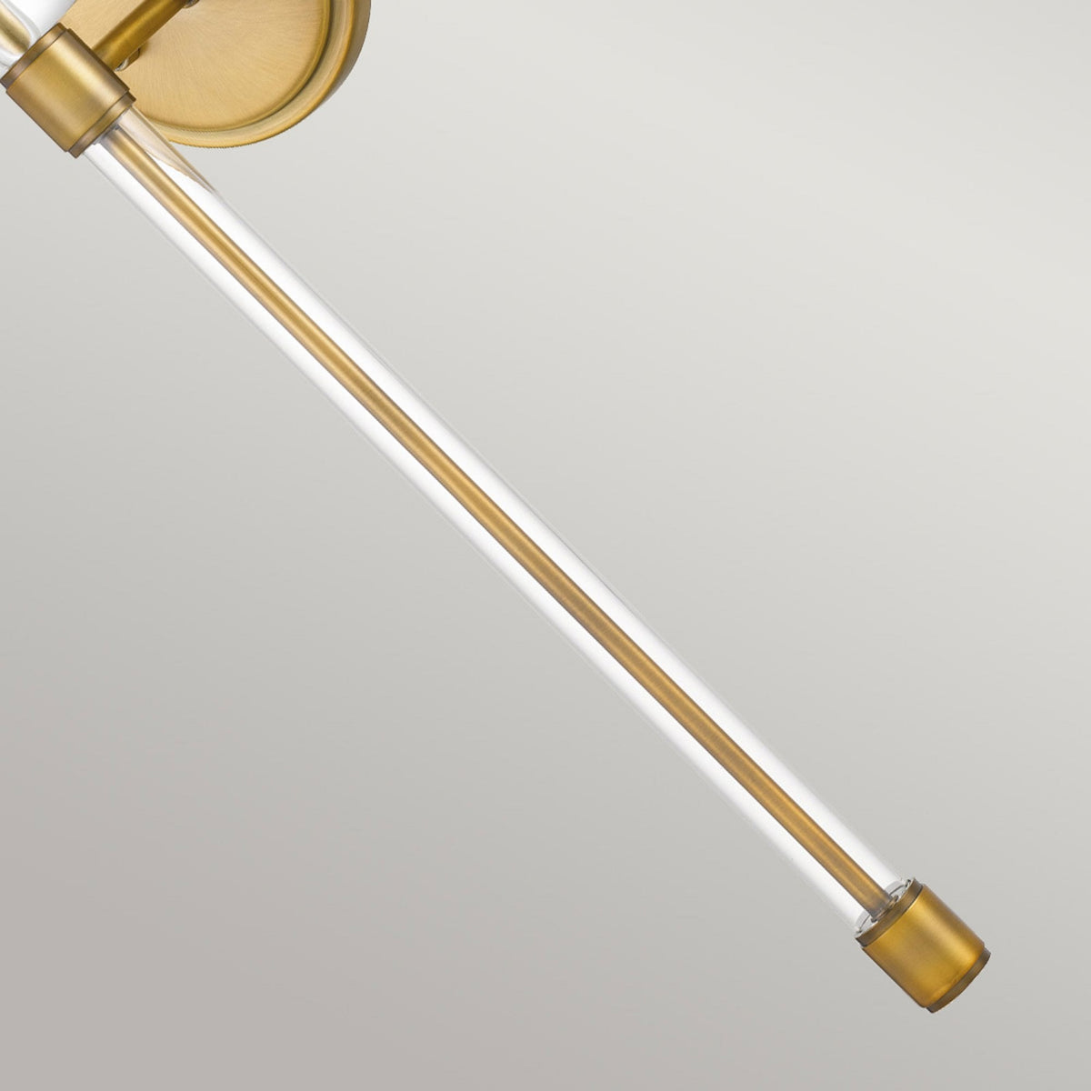 Barbour Single Wall Light in Weathered Brass with White Fabric Shade