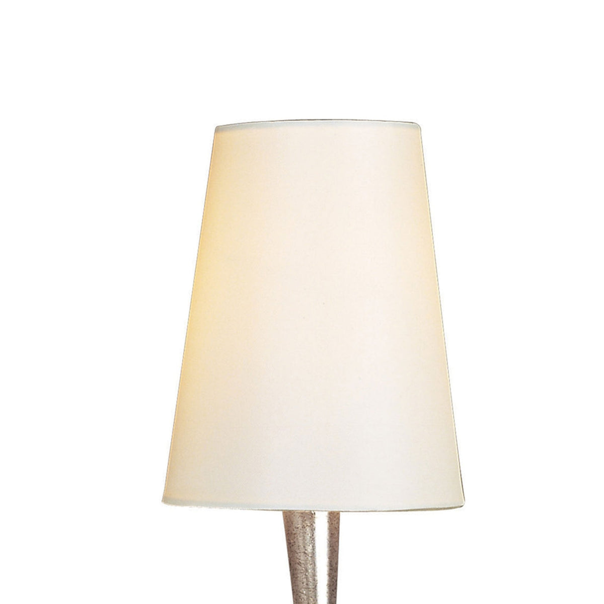 Paola Twin Wall Lamp In Painted Silver & Black With Cream Fabric Shade