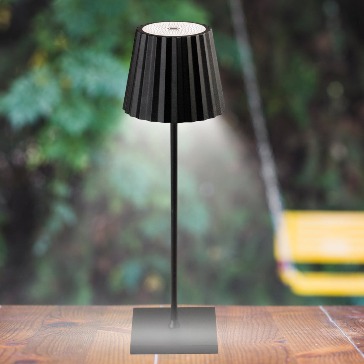 Koko Exterior Portable IP54 LED Table Lamp in Black