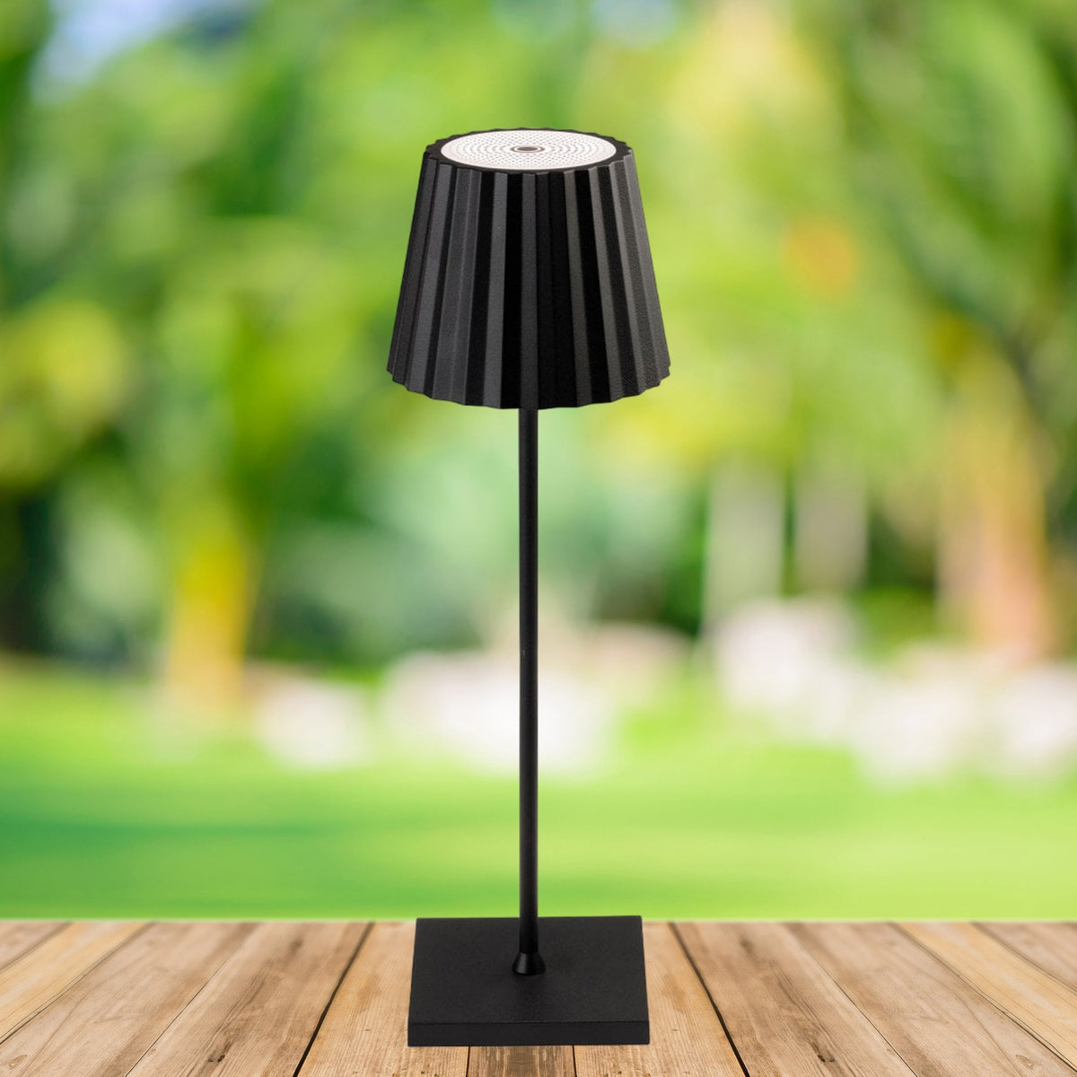 Koko Exterior Portable IP54 LED Table Lamp in Black