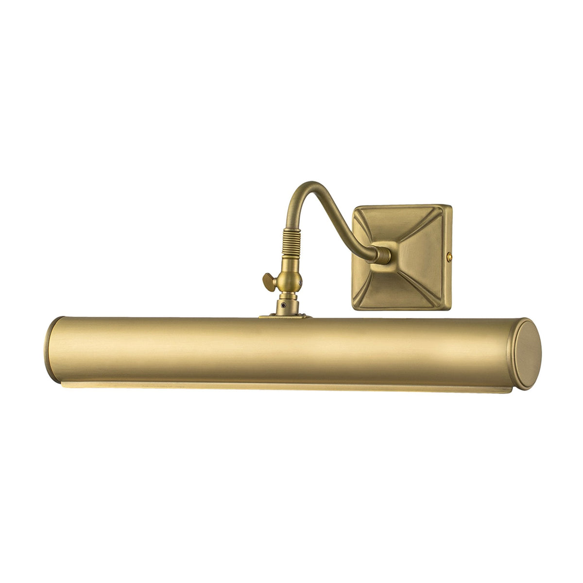 Large Iron Adjustable Picture Light in Brushed Brass