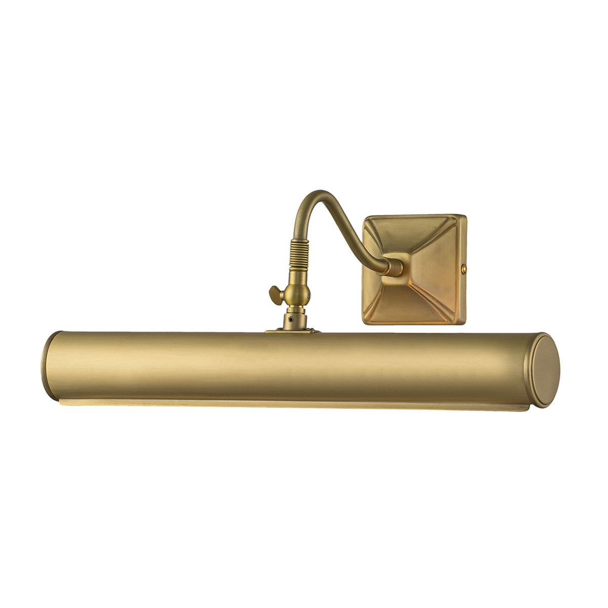 Large Iron Adjustable Picture Light in Brushed Brass